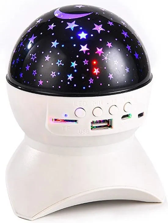 Haut-parleur Bluetooth sans fil avec lumière disco - Wit