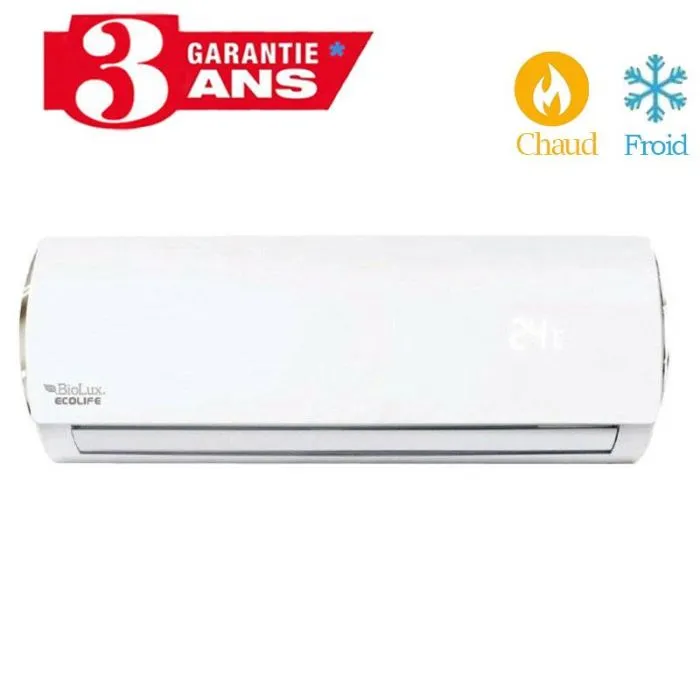 Climatiseur Inverter BIOLUX 9000 BTU Chaud/Froid - Garantie 3ans