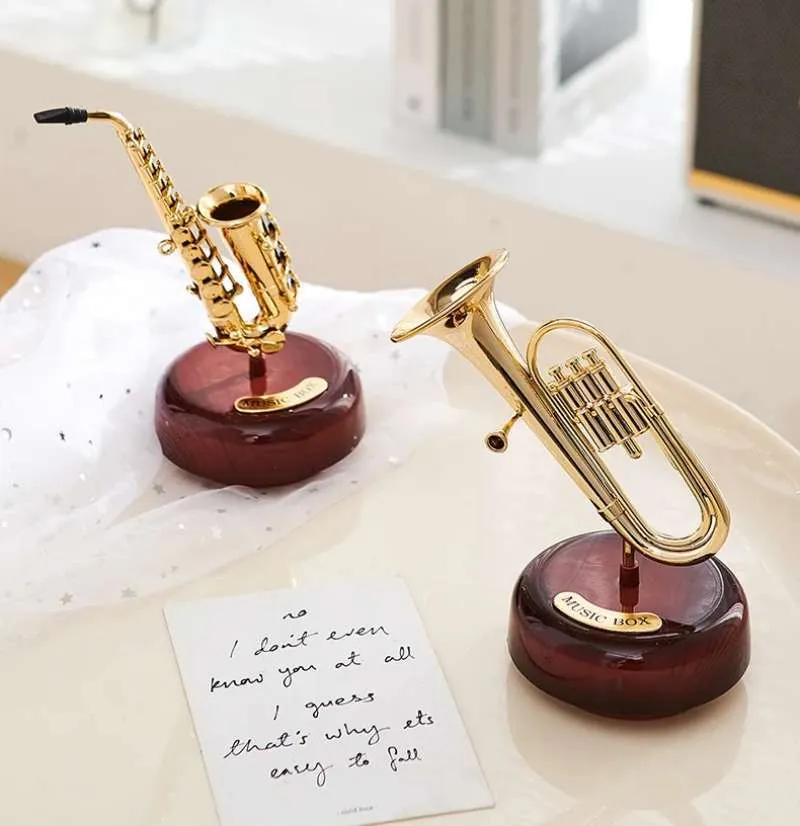 Boîte à Musique Décorative en Forme de Trompette