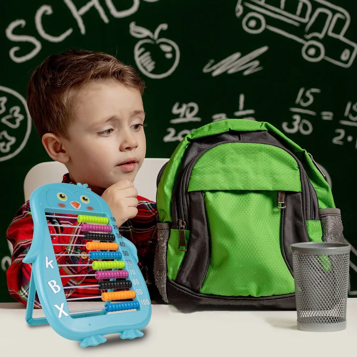 Boulier enfant en plastique-Pingouin éducatif 31 cm