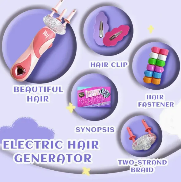 Machine à Tresser les Cheveux Automatique Enfant avec Accessoires