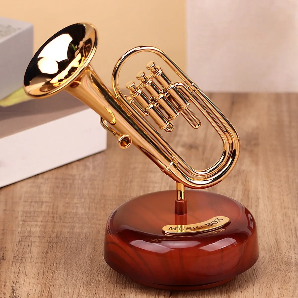 Boîte à Musique Décorative en Forme de Trompette