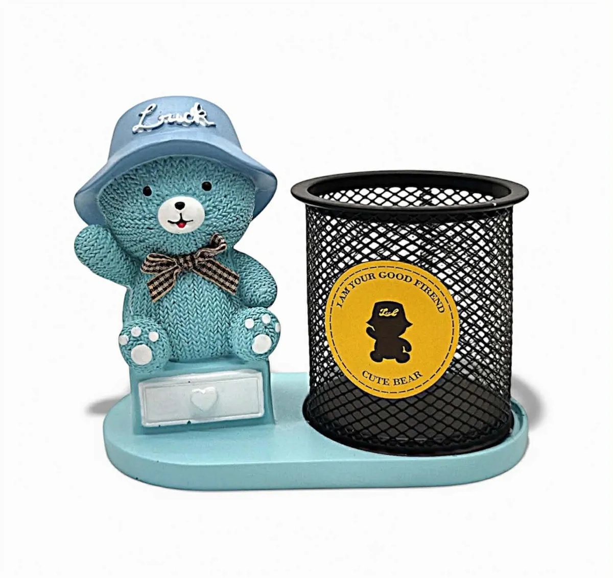 PORTE STYLO METAL AVEC FIGURINE