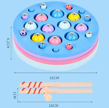 Jeu de Pêche Magnétique 3 en 1 pour Enfants – Hook Fish Hook Worm