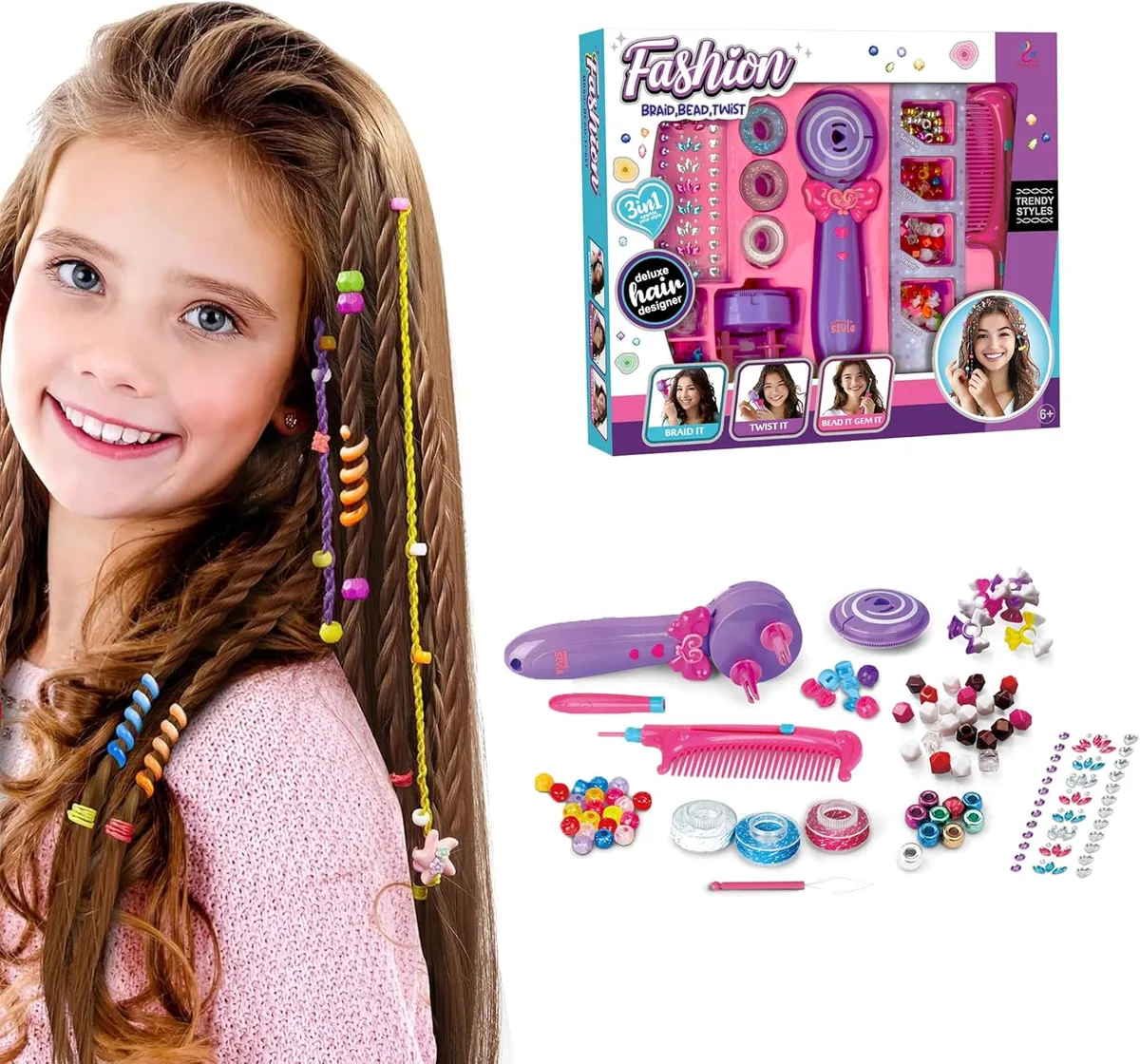 FASHION, BRAID, BEAD ,TWIST