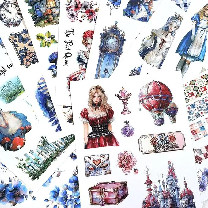 Pack de stickers Alice – 12 pièces décoratives
