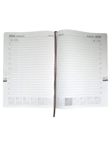 Agenda 2026 couverture marron élégante A4