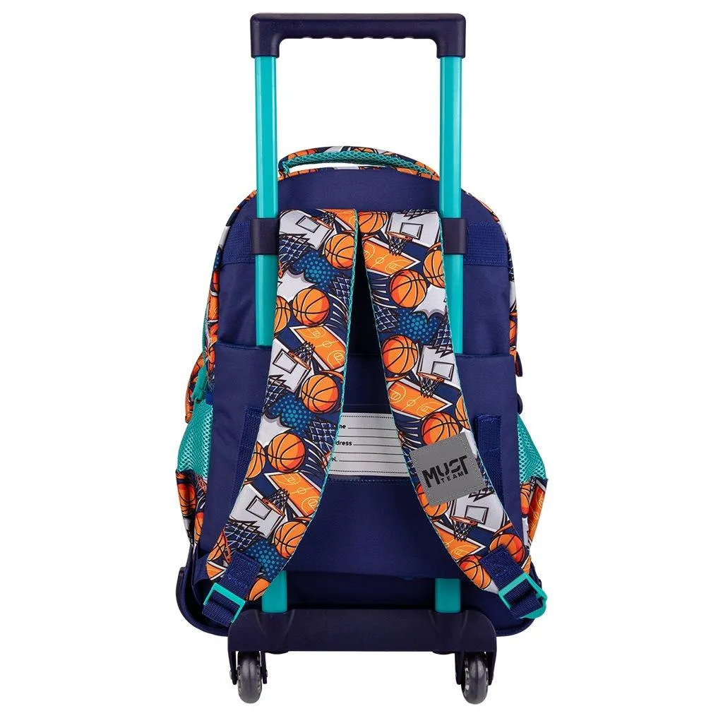 Sac à dos d'école à roulettes Must Team Basketball 3 cases