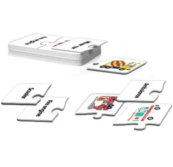 Jeu éducatif « Match Game Transportation » – Cartes à associer (30 pièces)