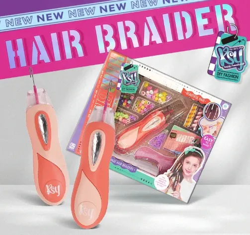 Kit tresseur cheveux enfant – Machine à tresser avec accessoires colorés