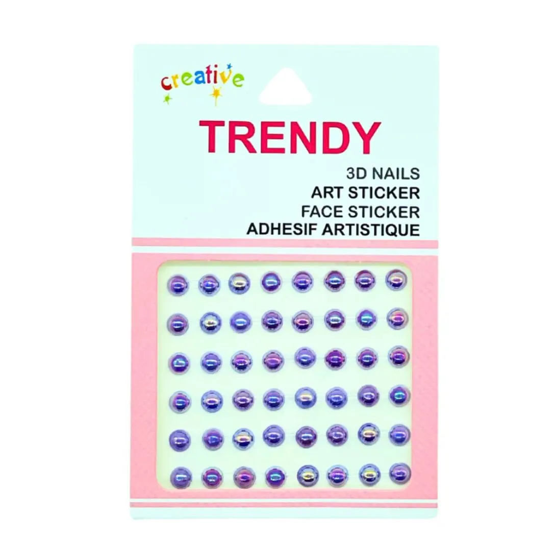 Stickers 3D pour ongles et visage – strass colorés