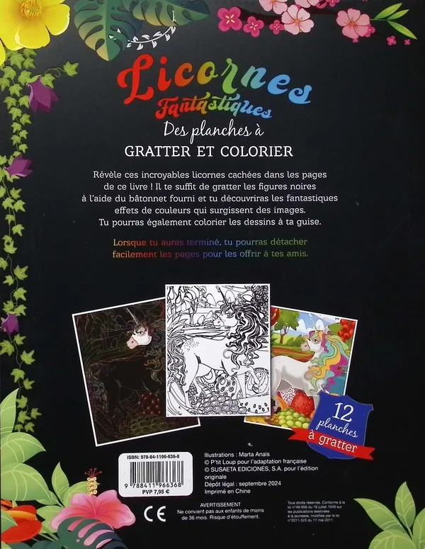 DES PLANCHE A GRATTER ET COLORIER