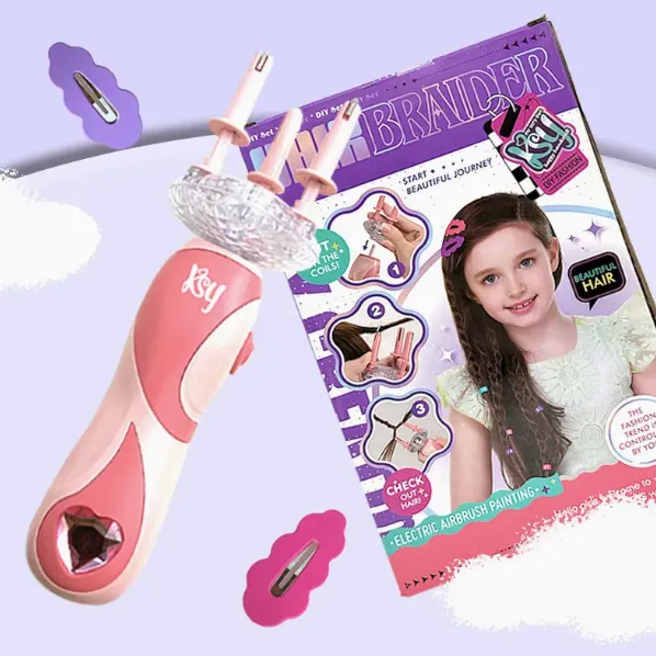 Machine à Tresser les Cheveux Automatique Enfant avec Accessoires