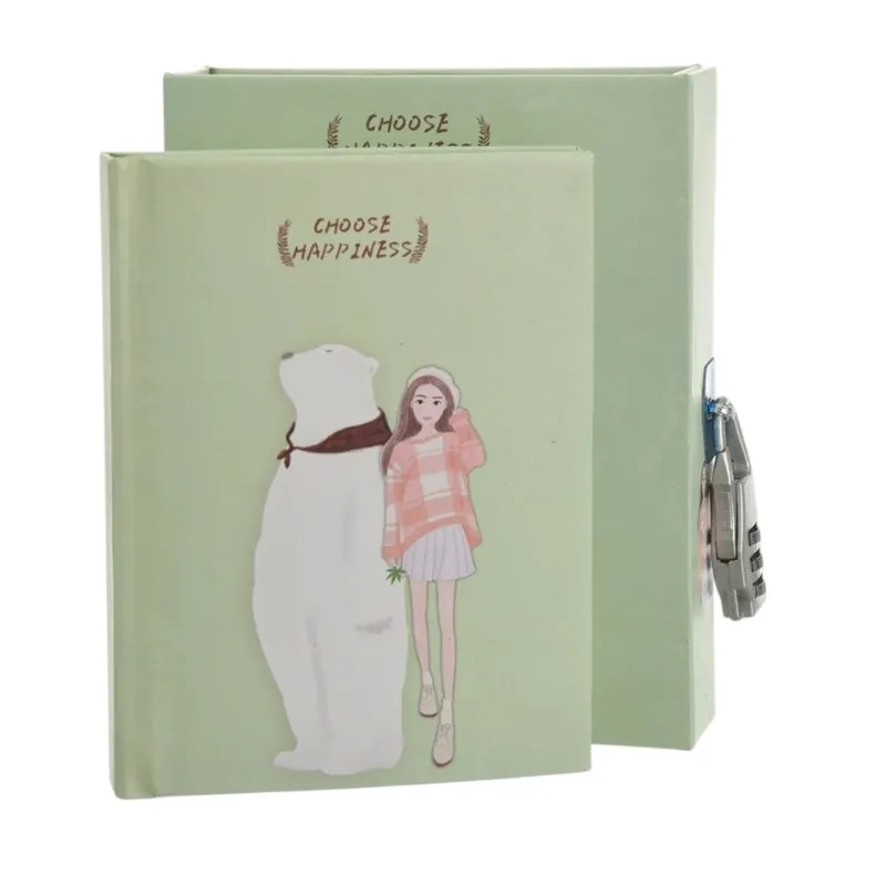 Bloc-notes “Choose Happiness” avec cadenas à code