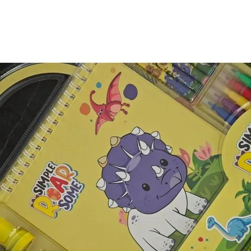 Kit de peinture enfant- mallette créative dinosaures