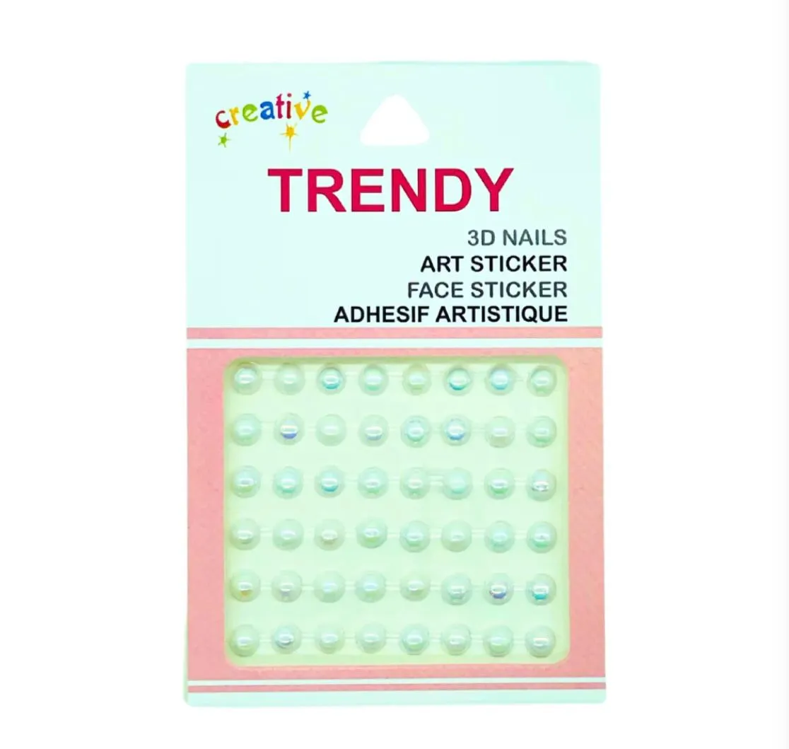 Stickers 3D pour ongles et visage – strass colorés