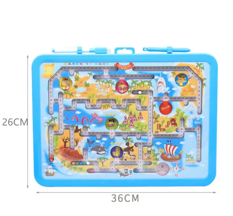 Labyrinthe magnétique éducatif portable avec stylo pour enfants