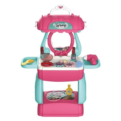 Coiffeuse Mobile 3 en 1 pour Enfant – Valisette de Maquillage et Accessoires Beauté