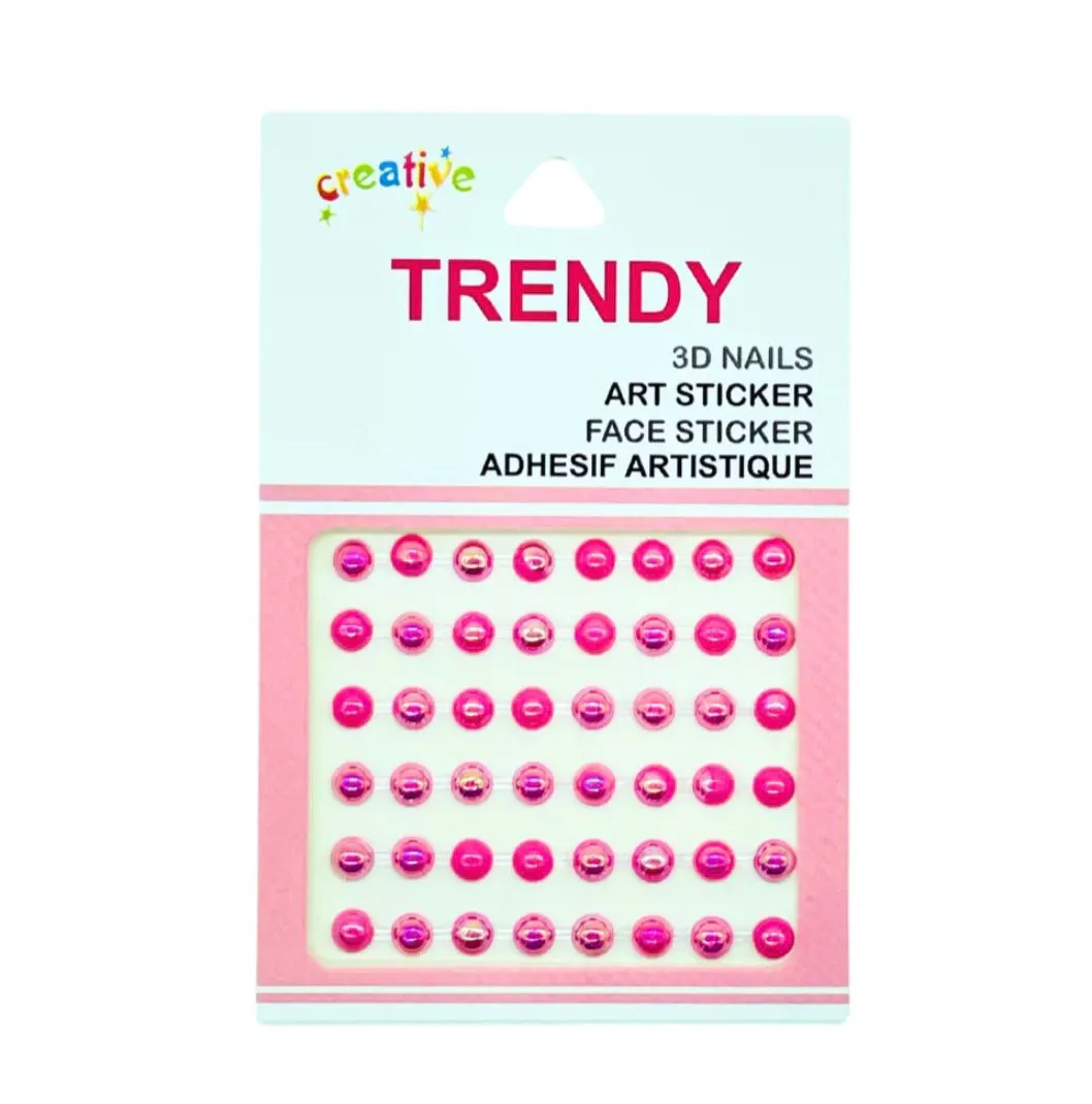 Stickers 3D pour ongles et visage – strass colorés