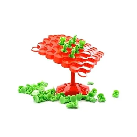 Jeu d'équilibre en forme d'arbre  avec grenouilles pour enfants
