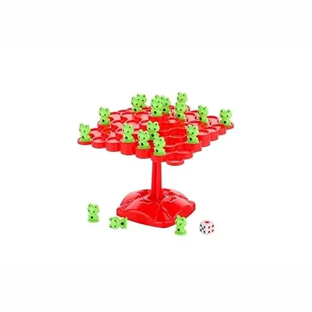 Jeu d'équilibre en forme d'arbre  avec grenouilles pour enfants