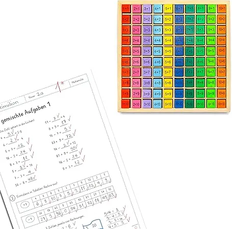 Tableau de multiplication en bois