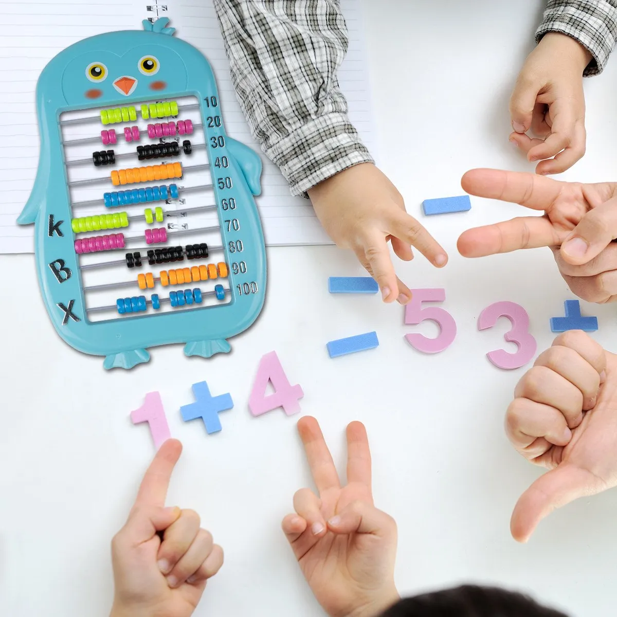 Boulier enfant en plastique-Pingouin éducatif 31 cm