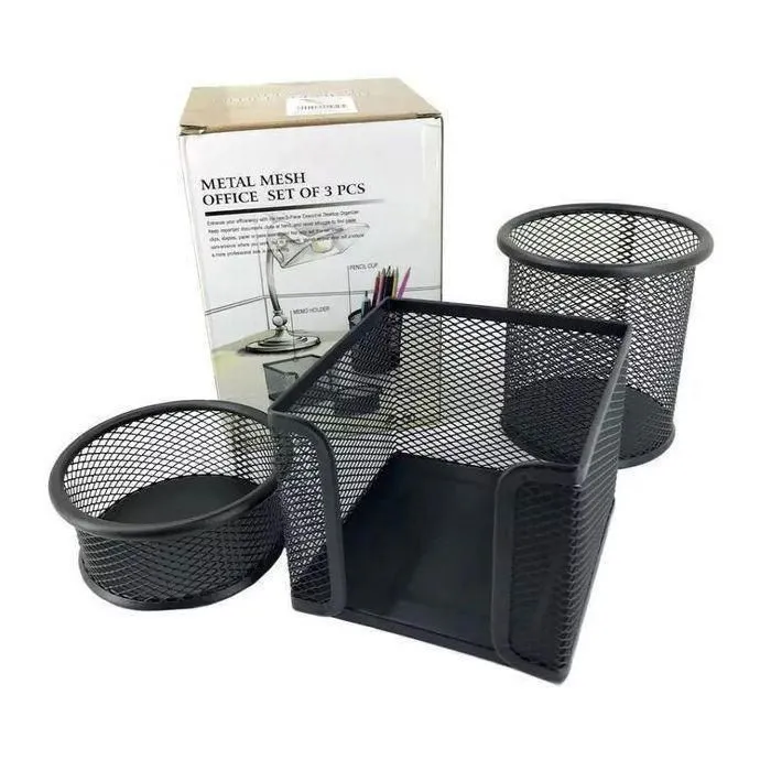 Accessoir Bureau Metal Mesh Desk Set x3