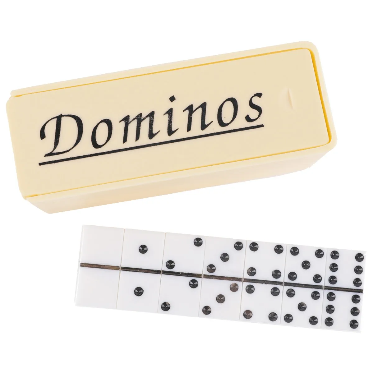 Jeu de dominos classique avec boîte de rangement plastique
