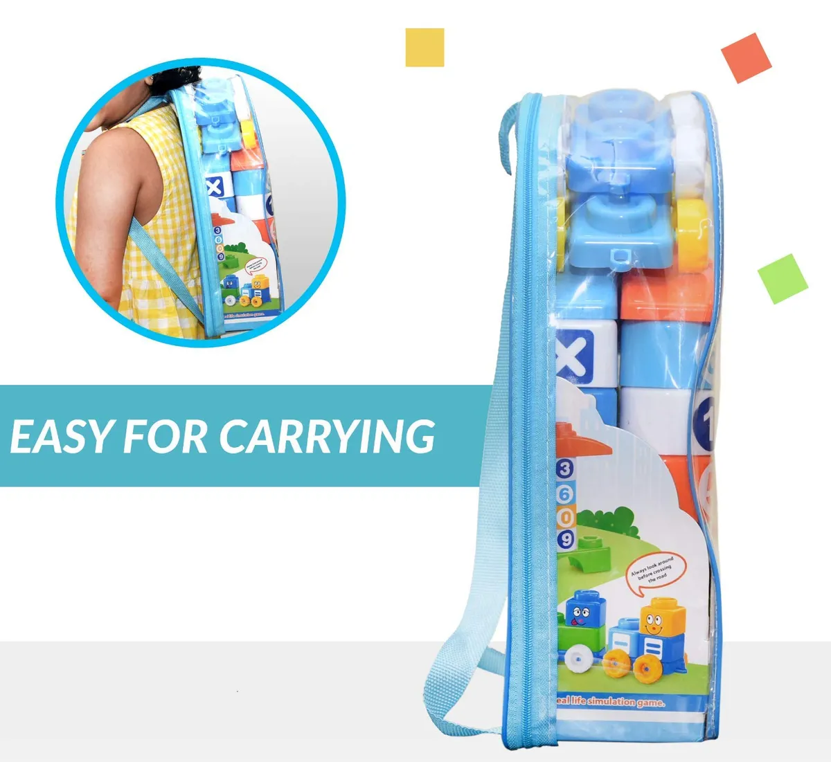 Sac de Blocs de Construction Police 50 Pièces