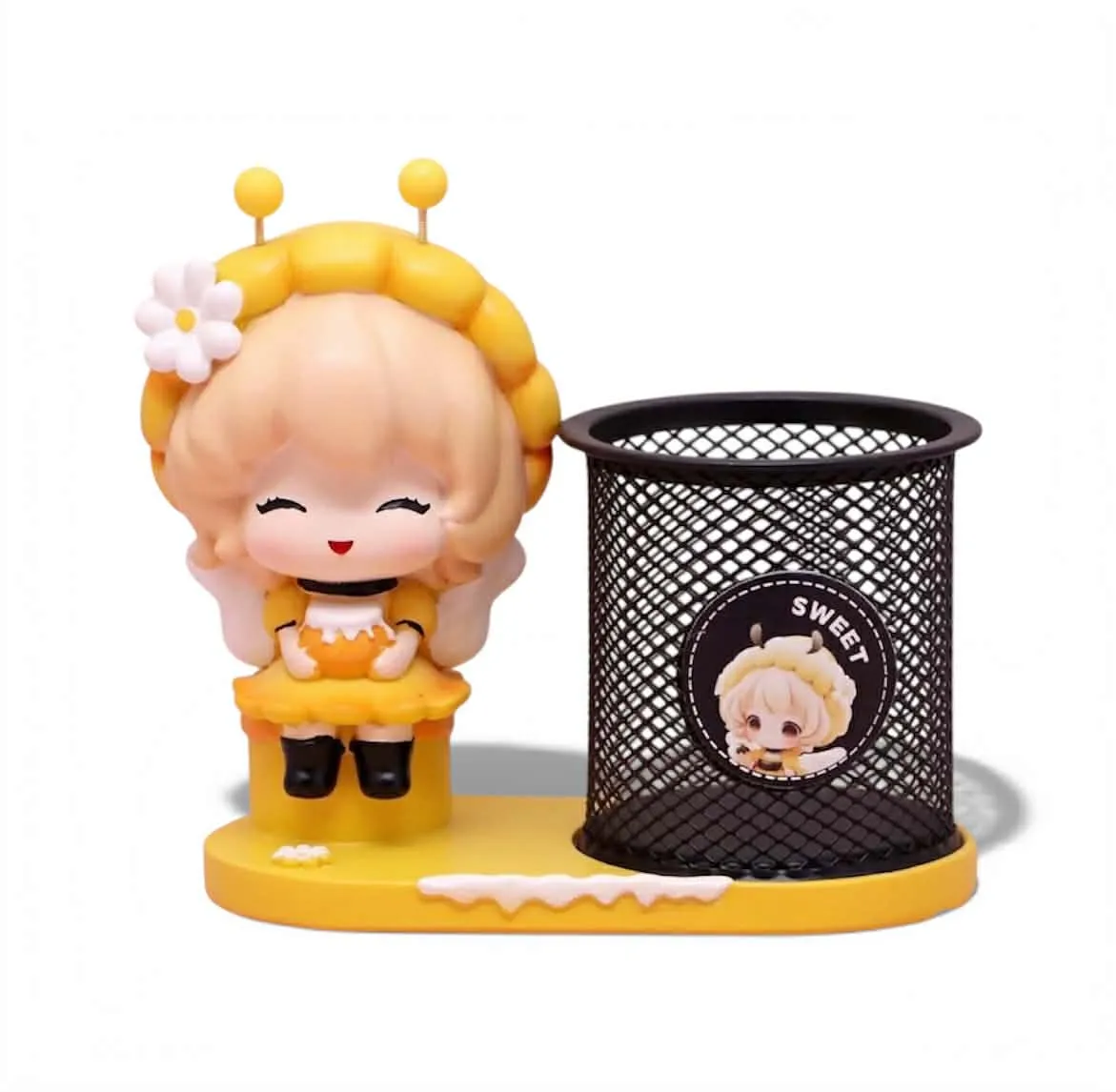 PORTE STYLO METAL AVEC FIGURINE