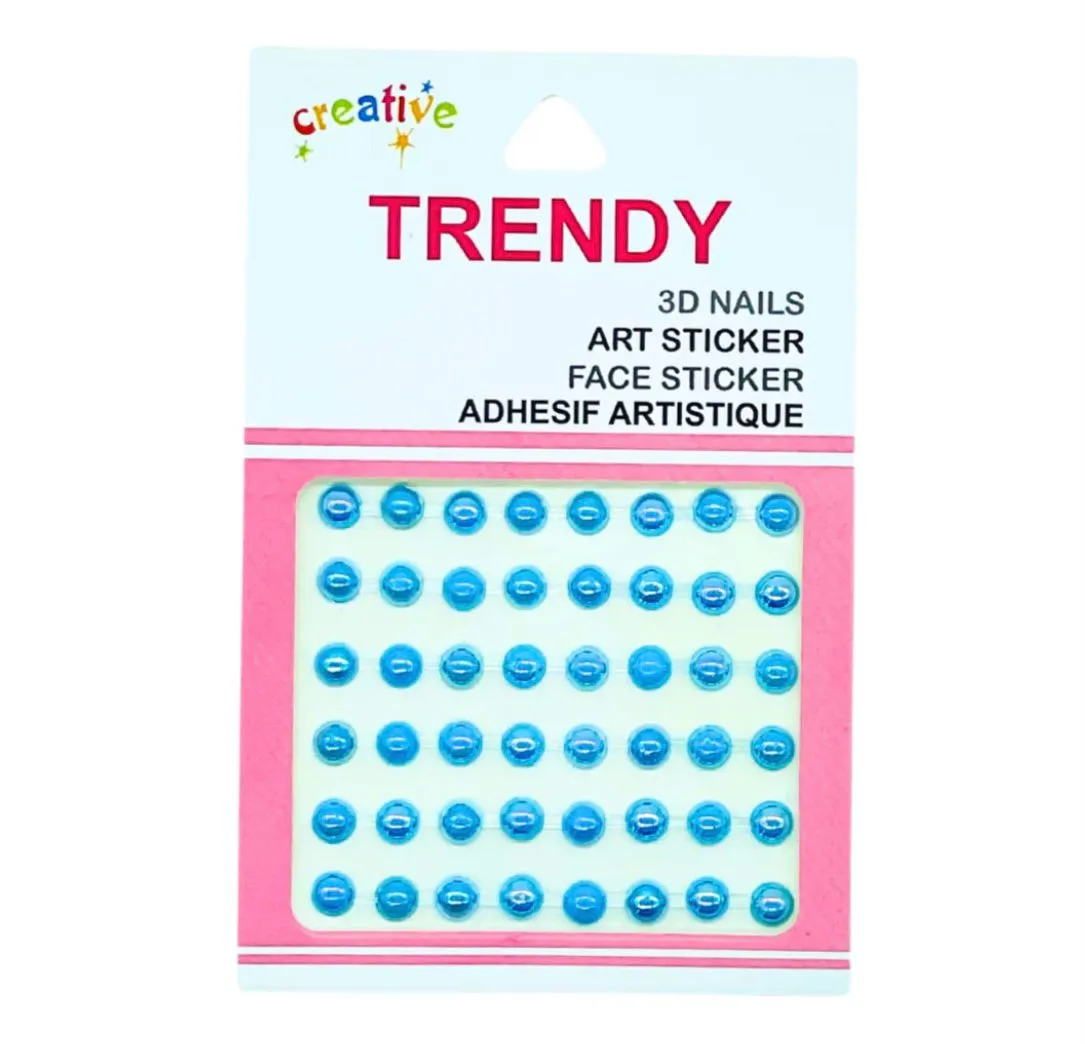 Stickers 3D pour ongles et visage – strass colorés