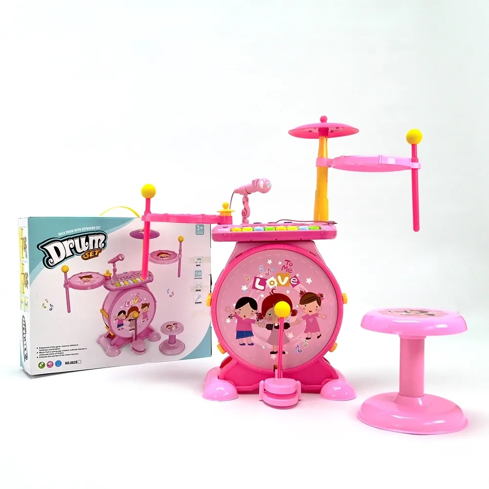 Batterie MP3 pour enfants avec claviers et microphone