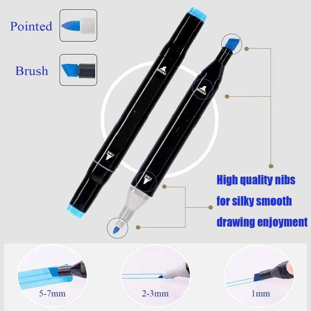 Set de 24 Feutres Marqueurs Double pointe - Touch