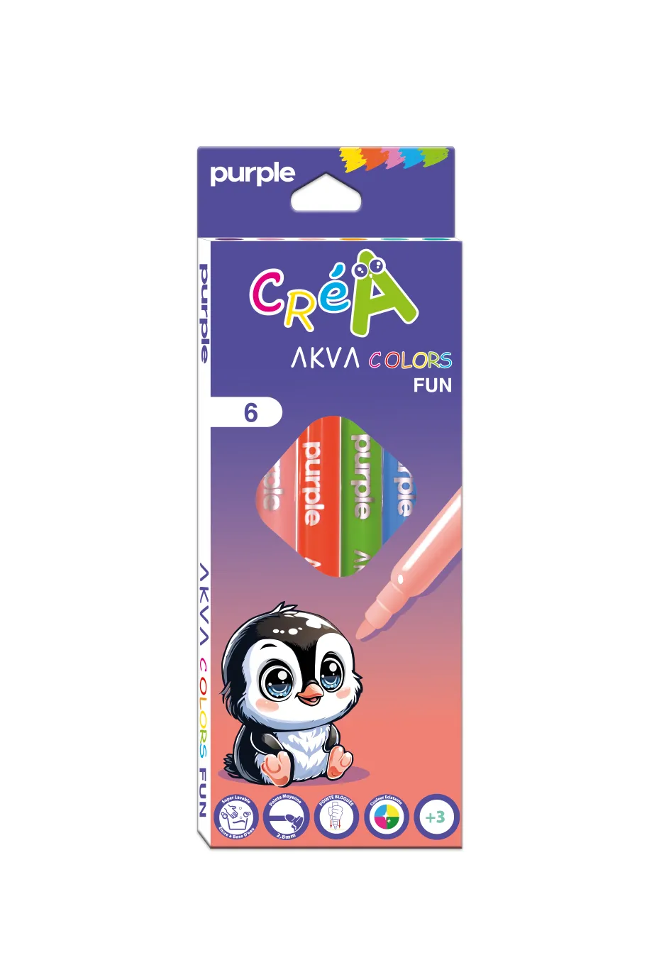 FEUTRE DE 6 CREA PURPLE