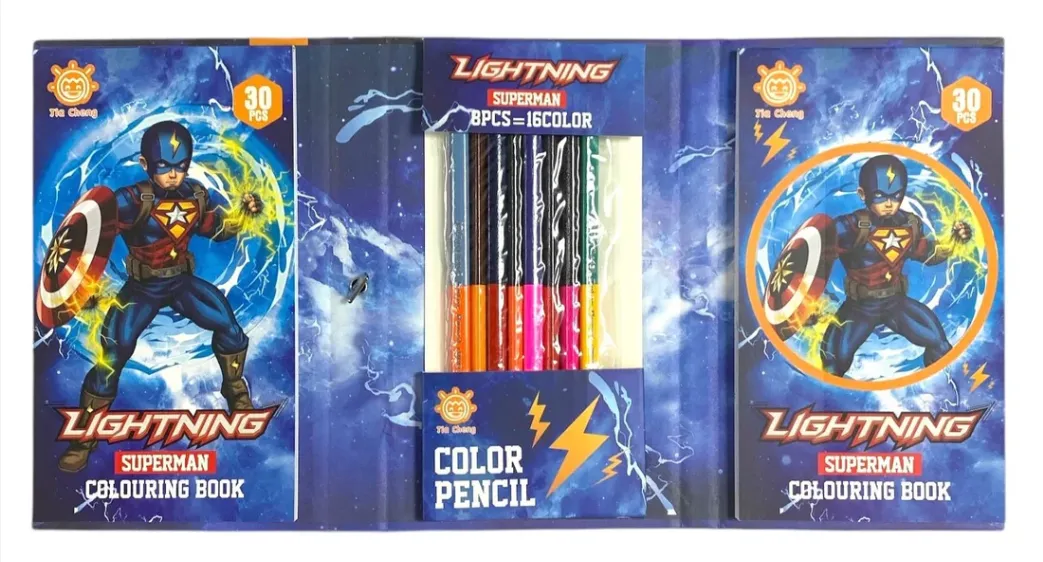 COLORING BOOK SET SUPER MAN