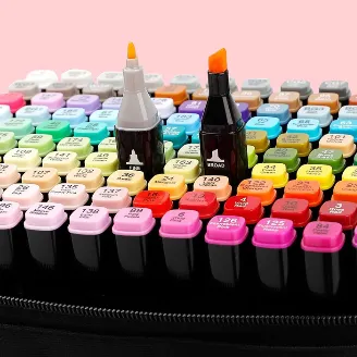 Set de 120 Feutres Marqueurs Double pointe - Touch