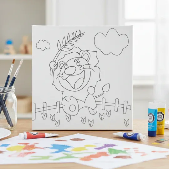 CADRE PEINTURE ENFANT + GAOUACHE