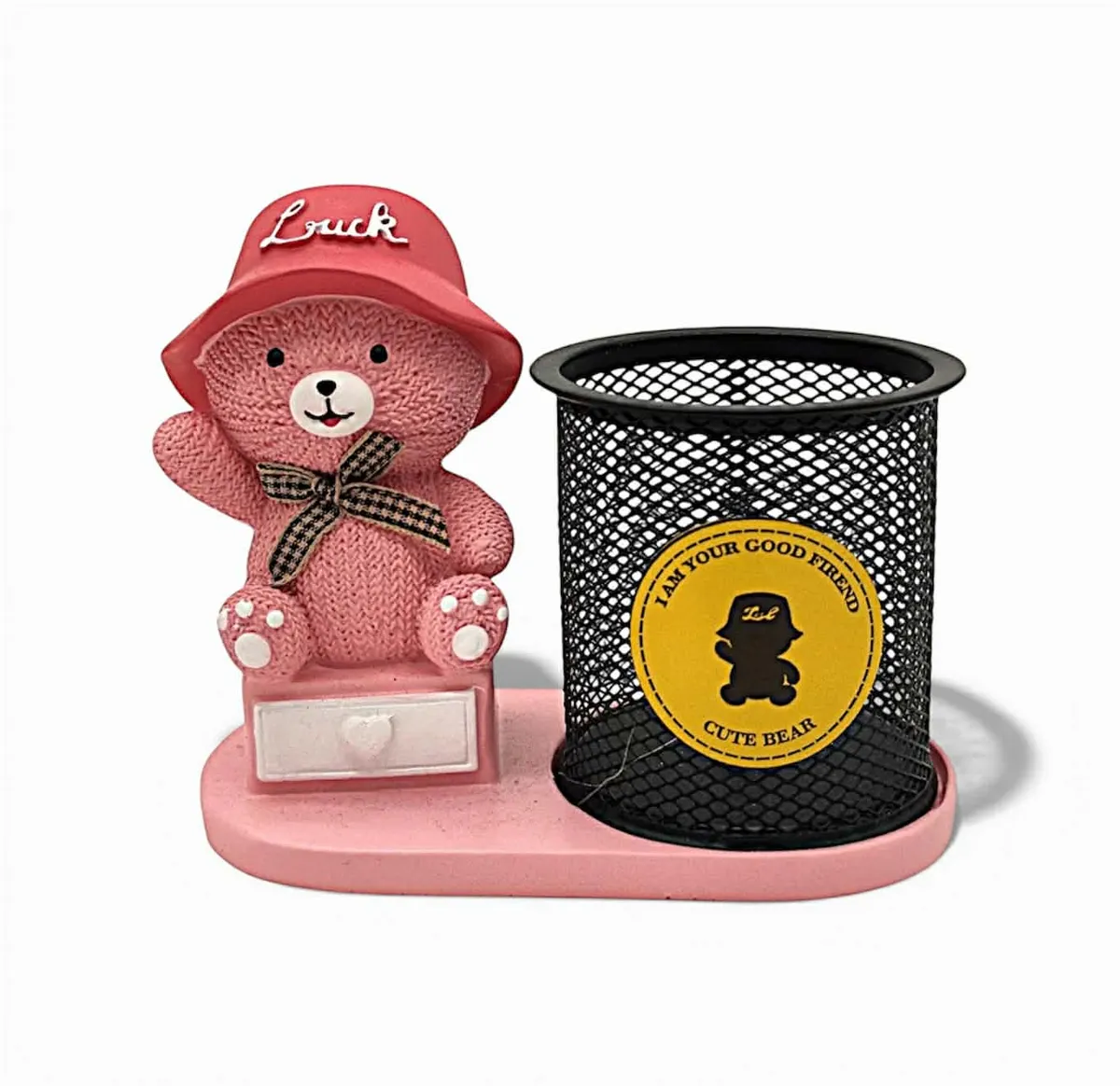 PORTE STYLO METAL AVEC FIGURINE