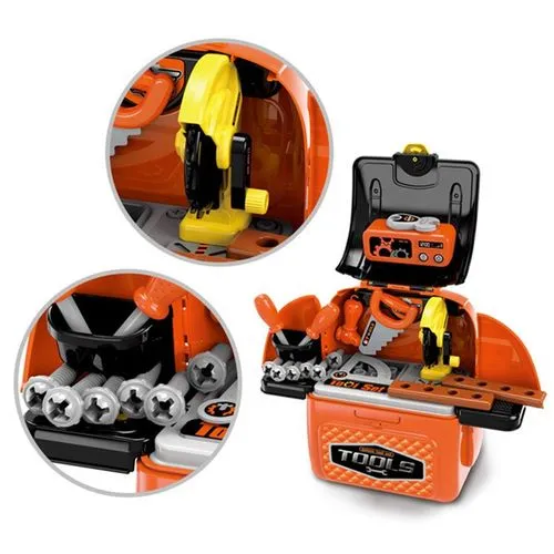 Ensemble d'outils de bricolage de luxe 2 en 1 avec sac à dos portable et accessoires