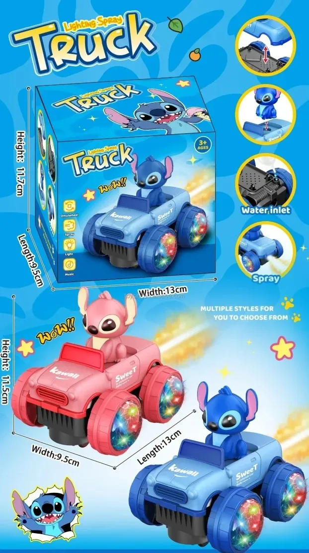 voiture pulvérisateur lumineux STITCH