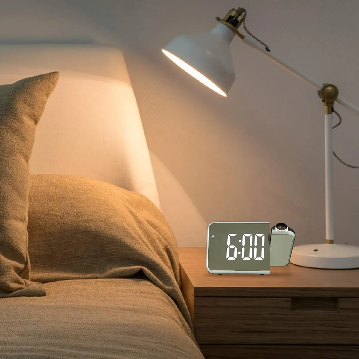 Réveil Projecteur LED avec Affichage Digital