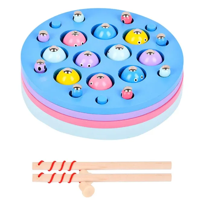 Jeu de Pêche Magnétique 3 en 1 pour Enfants – Hook Fish Hook Worm
