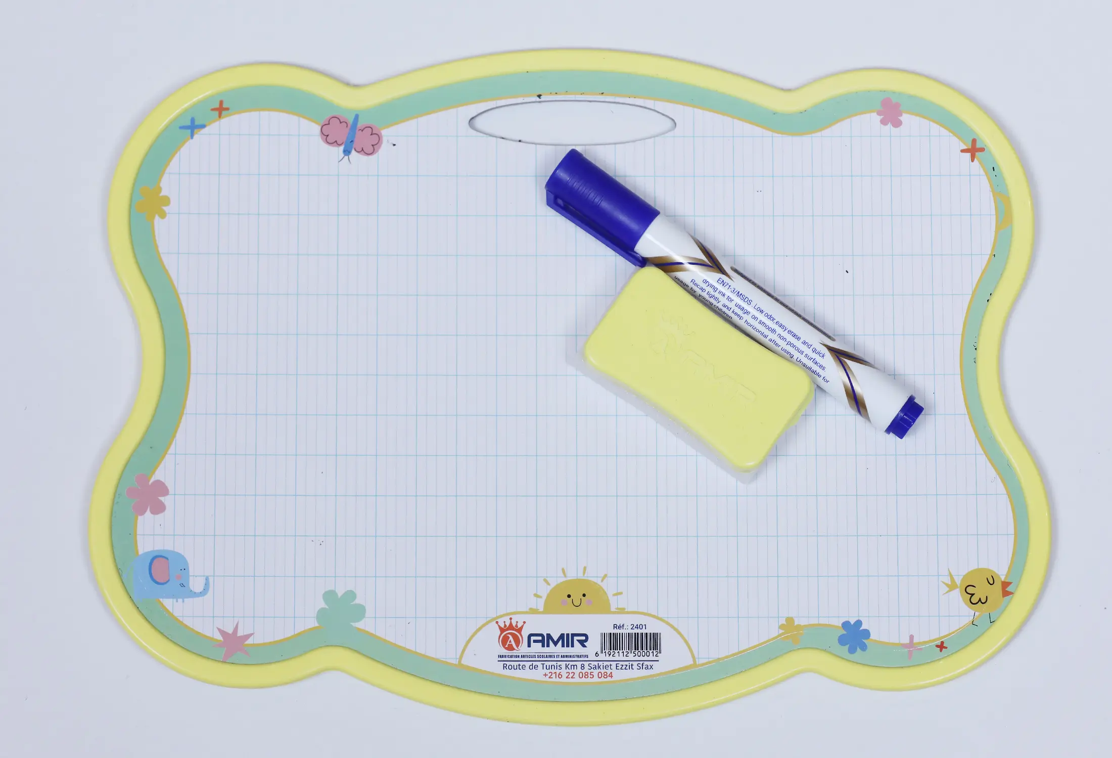 ARDOISE 2EN1 +STYLO +CHIFFON AMIR