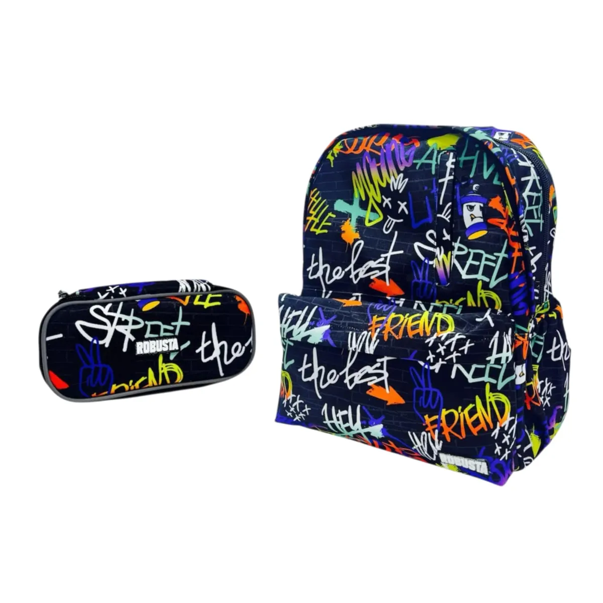 Sac a dos 2 poche + trousse ROBUSTA