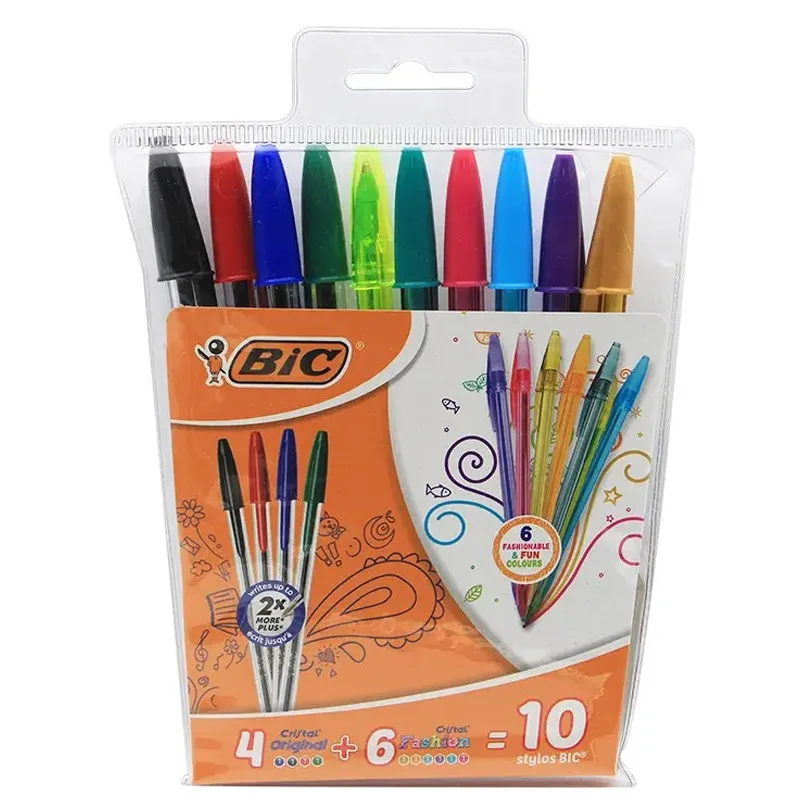 POCH DE 10 STYLO BIC MIXTE 21