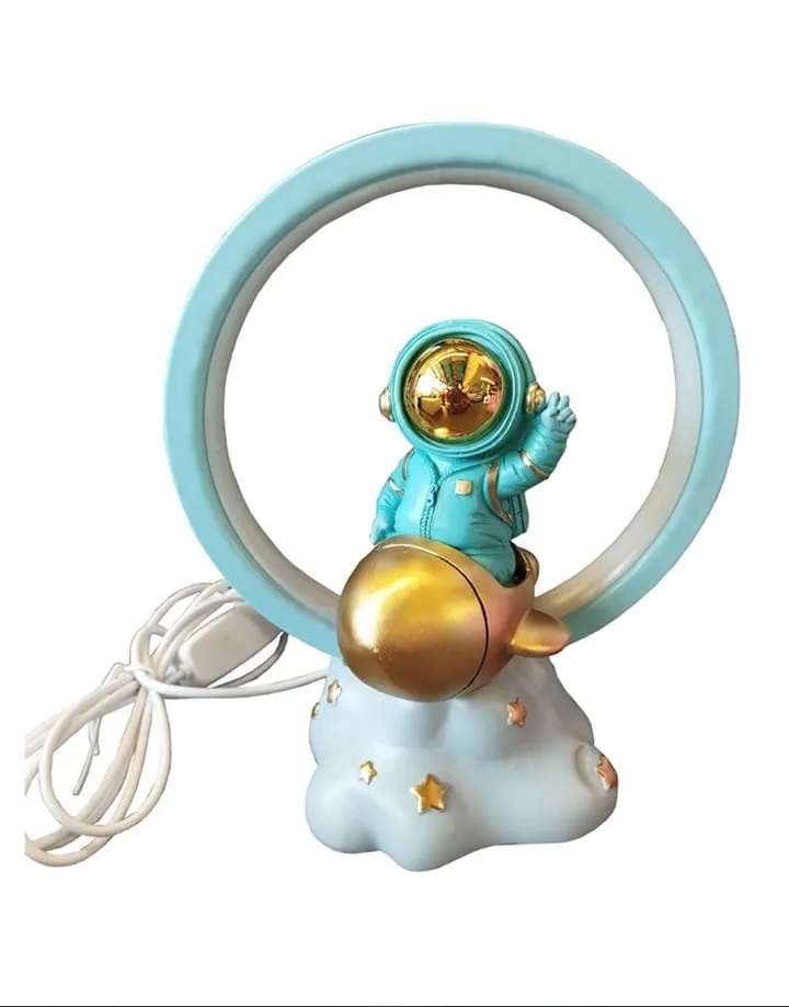 Lampe LED Astronaute Décorative avec Anneau Lumineux
