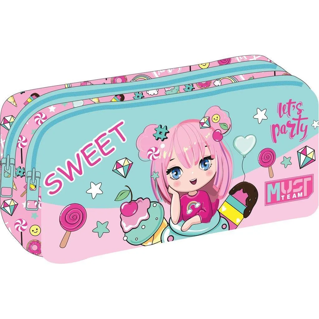 Trousse scolaire Barrel Must Team Let's Party 2 Cases