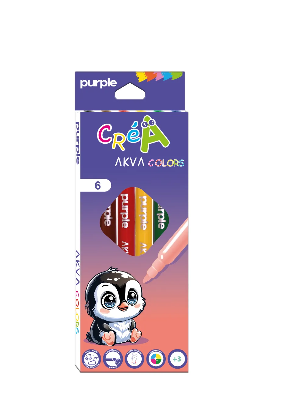 FEUTRE DE 6 CREA PURPLE