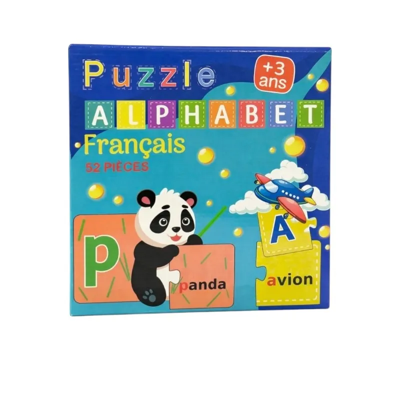 Puzzle Alphabet Français pour Enfants – Jeu Éducatif 52 Pièces